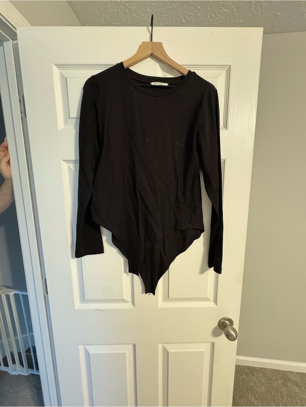 Mangopop Black Long Sleeve Bodysuit